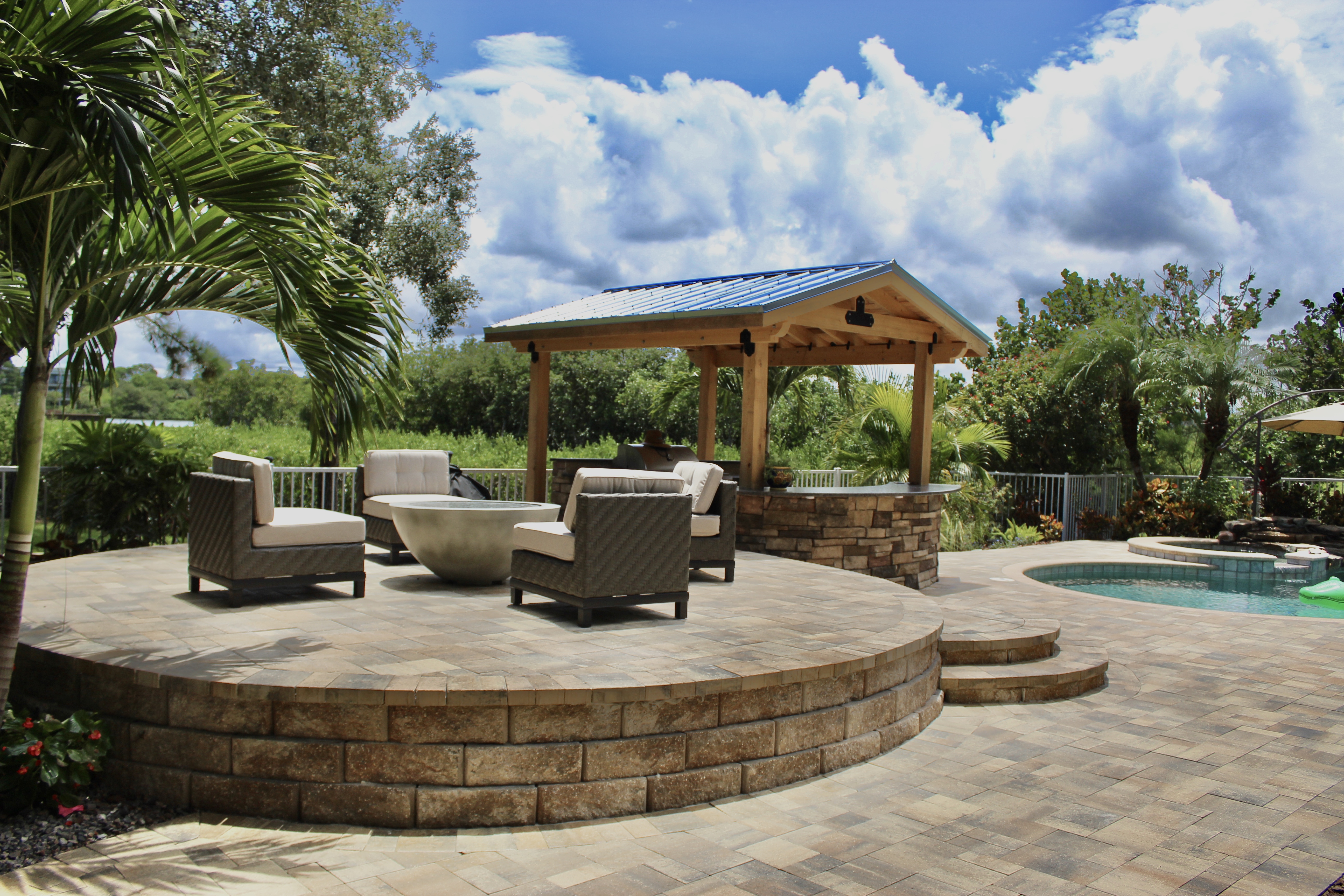 Patio remodel in Palm Harbor FL | Earthscapes Garden Room